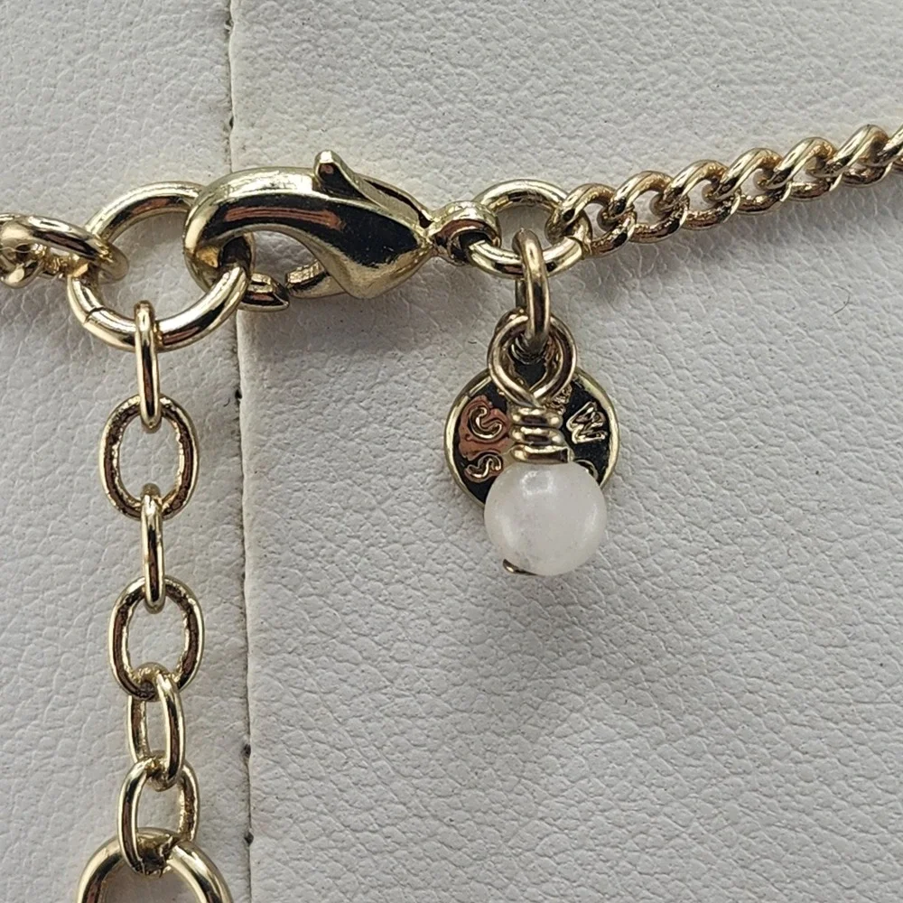 J Crew Crewcuts Gold Plated Winter Charm Necklace‎ Ski Theme